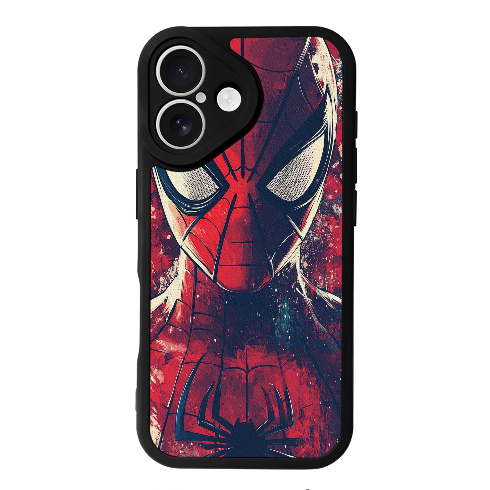（画像用） Spider Man スパイダーマン 【iPhone 16シリーズ対応】シリコンスマホケース（レザー調） 材質：シリコン